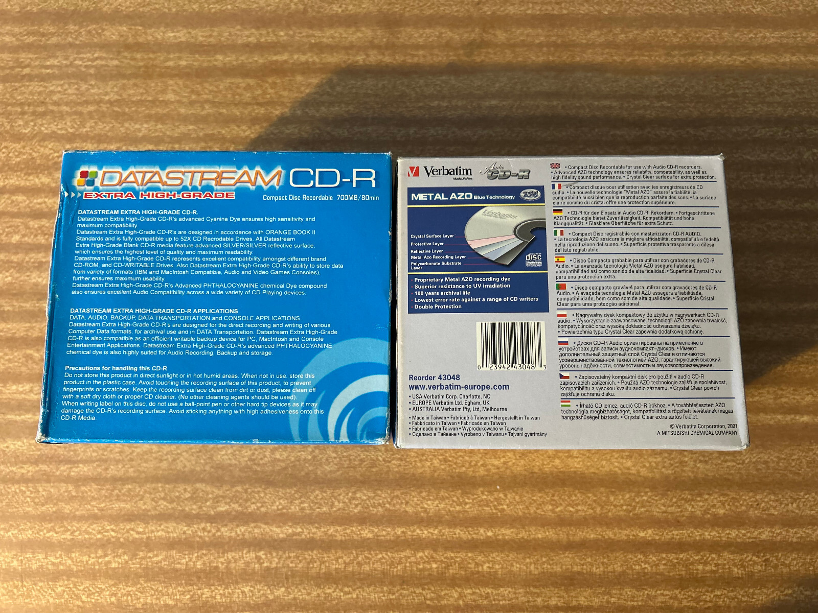 Audio CD -R Datastream x 20, Verbatim x 6, TDK x 2, JVC x1, Maxell x 1 ...