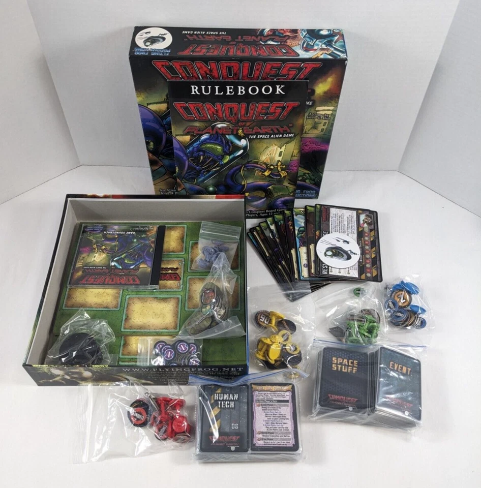 CONQUEST OF PLANET EARTH Board Game Used COMPLETE Flying Frog Prod 2010 OOP - Image 2 of 4
