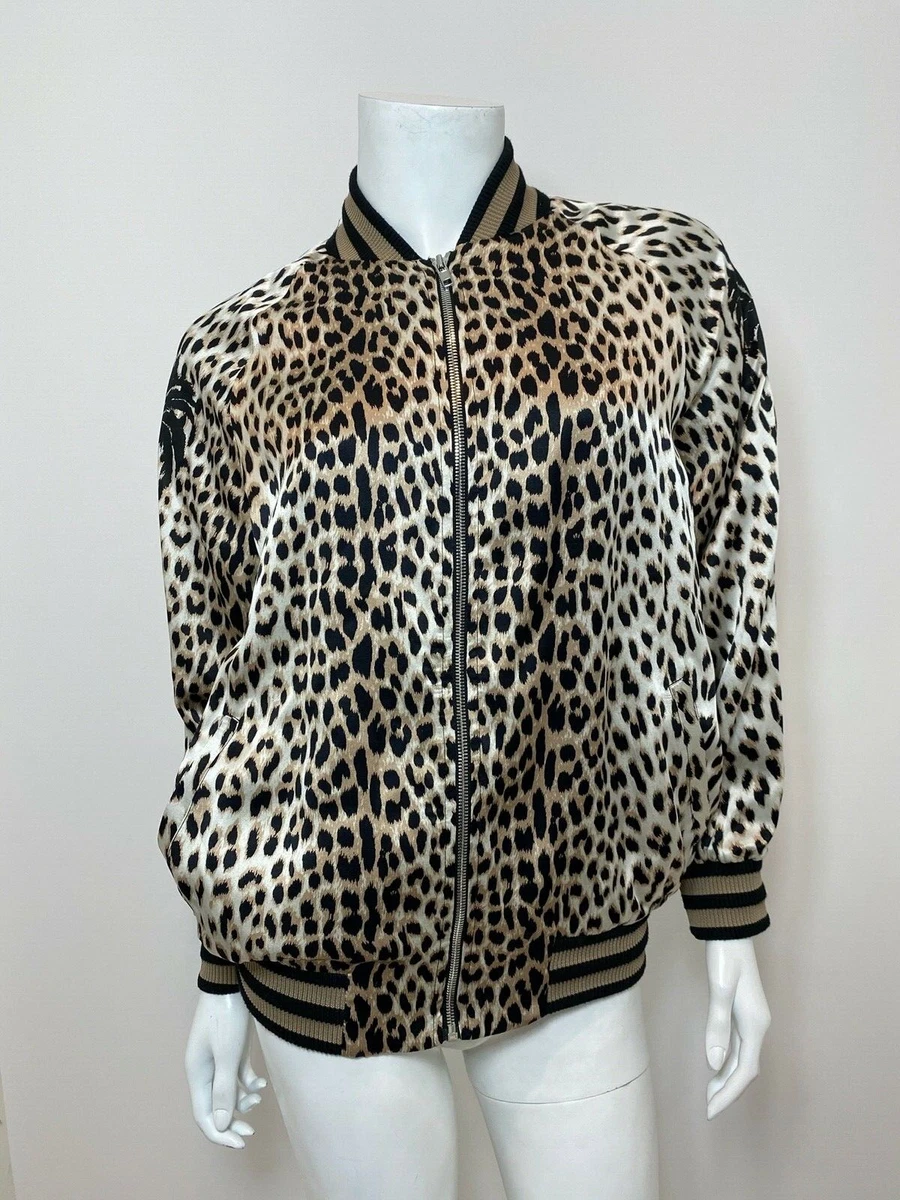 Leopard print clearance bomber jacket womens
