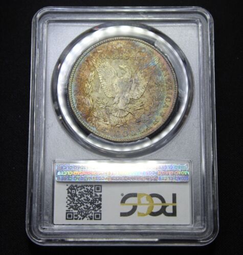 1902 O Morgan Silver Dollar PCGS Graded MS62 Color Toning Toned Certified Coin - Picture 4 of 10