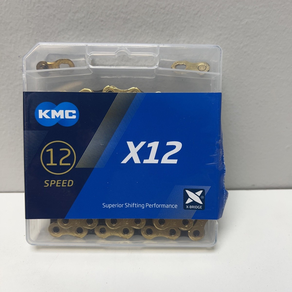 KMC X12 Ti-Nitride Coated 12sp Chain,12-speed , 128 links Gold 