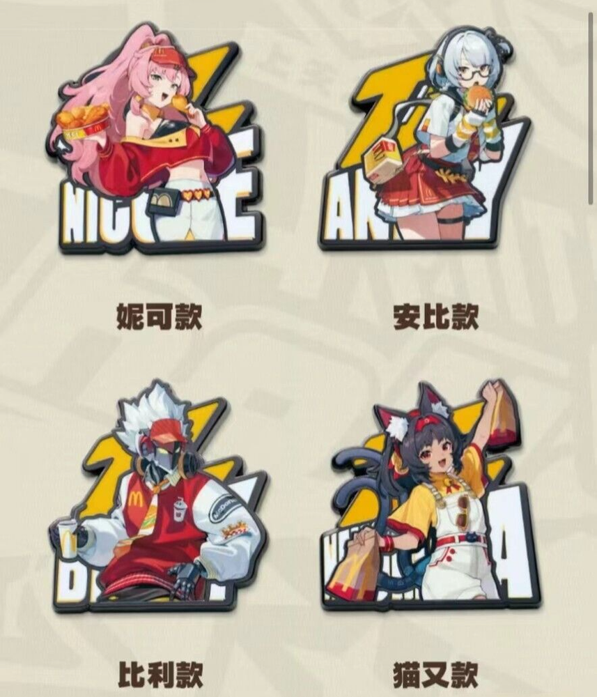 2024 Mihoyo Zenless Zone Zero ZZZ Character Metal Pin Badge Completed Set Of 4