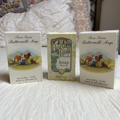 Vintage Luxury Soap Lot Of 3 Harrods, Crabtree & Evelyn NOS
