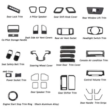 34pcs Carbon Fiber Full Kit Interior Decoration Cover Trim For Ford F150 2015-20