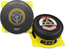 Pyle Car Two Way Speaker System-Pro 4 Inch 140 Watt 4 Ohm Mid Tweeter... 