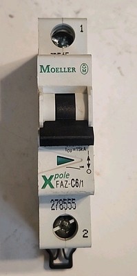 MOELLER FAZ-C6/1 6A 1P Breaker- Free Shipping 