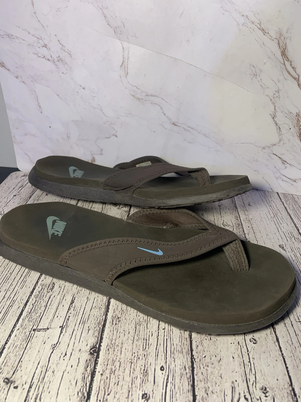 Sandali infradito Nike donna taglia 7 nero azzurro uomo taglia 6