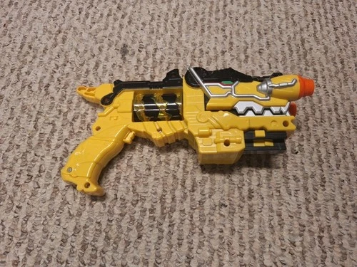 Vintage Power Rangers Deluxe Dino Super Charge Morpher Yellow Blaster Gun Only