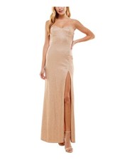 CITY STUDIO Womens Dress Pink Sleeveless Thigh High Slit Lined Juniors 7