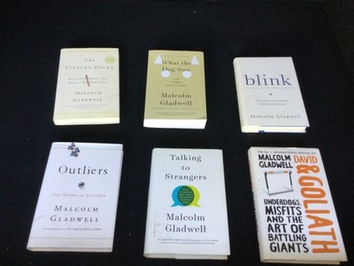 Lot of 6 Malcolm Gladwell Books Outliers Tipping Point Blink  2PB/4HC Excellent