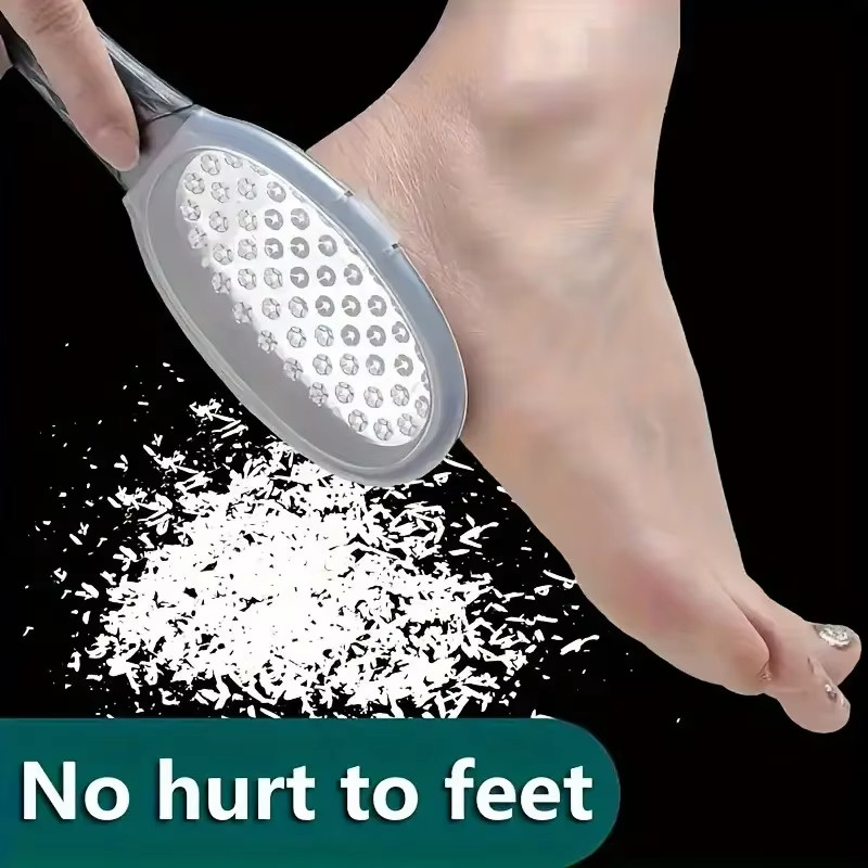 Anti Splash Stainless Steel Foot File Coarse Fine Grit Pedicure Rasp Tool