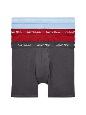 Calvin Klein 3er PACK BOXERSHORTS - COTTON STRETCH - ( IRON GATE/ SCOOTER/ WEDGEW