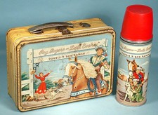 1953 Roy Rogers Dale Evans Double R Bar Ranch Lunch Box Thermos First Narrow
