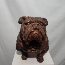 Vintage 1992 Red Mill Bulldog #902 Statue Figurine. Large. Red/Brown. 