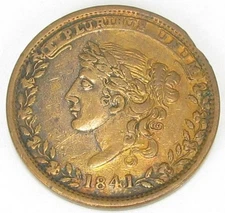 Hard Times Token Not One Cent, HT 58, Very Fine, #342