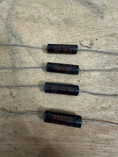 2 NOS Sprague Black Beauty .0022 uf 400v Vintage Guitar Tone Capacitor