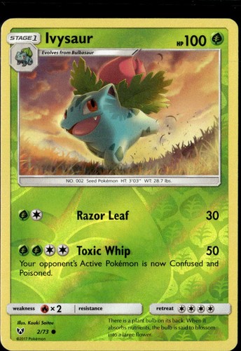 Pokemon Ivysaur 2/73 Leuchtende Legenden Reverse Holo Common LP