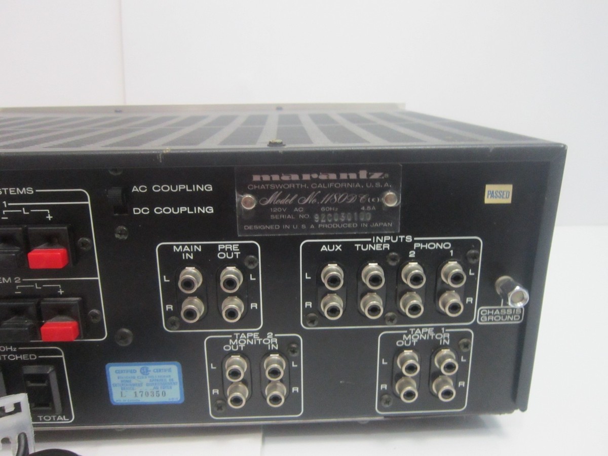 Vintage Marantz 1180 DC Stereo Integrated Amplifier 1979 | eBay