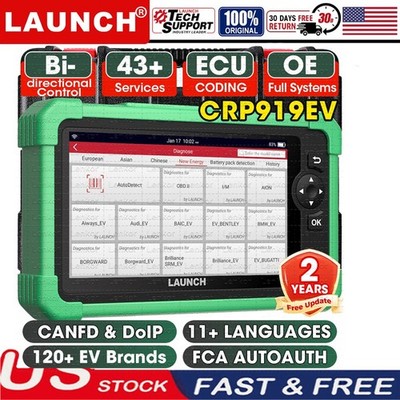 2026 LAUNCH CRP919 EV Electric Vehicles New Energy Car Diagnostic Scanner Tool*^