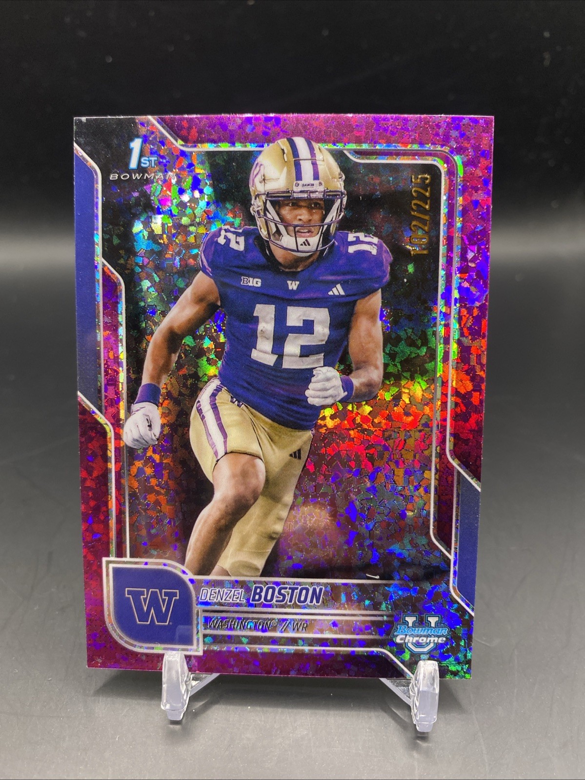 2025 Bowman U Chrome Denzel Boston 1st Fuchsia Diamond /225 Washington #34