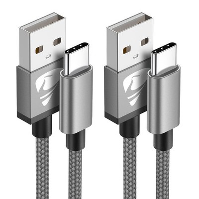 USB C Ladekabel 3M 2er Pack Typ C Ladegerät Schnellladen 3A Kabel Nylon geflochten