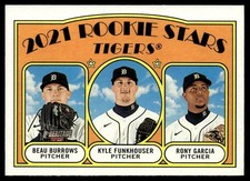 2021 Topps Heritage 2021 Rookie Stars - Tigers - Beau Burrows/Rony Garcia/Kyle