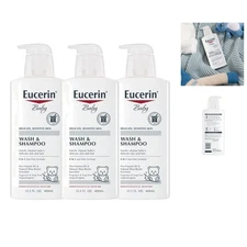 Gentle Tear-Free Baby Wash and Shampoo, Unscented 13.5 Fl Oz Pump Bottle, 3 Pack