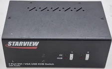 StarTech Starview SV231DVIDDUUSB 2-Port DVI/VGA USB KVM Switch w/ Audio