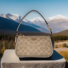 COACH Nolita 19 in Signature Canvas IMXDM Sand/Chalk (CW426) ~ NWT