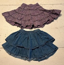 Girl's HANNA ANDERSSON Size 100 4 Twirl  Tiered Skirt Lot