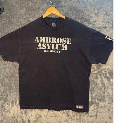 2014 WWE Dean Ambrose ''Ambrose Asylum'' Graphic T-shirt Men s 2X Black 060214