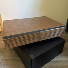 Vintage Audio Cassette Tape Storage Case 2 Drawer Faux Wood Grain - Holds 40