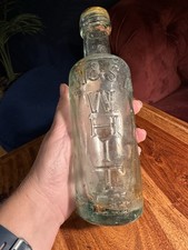 Antique R.W & S Ltd White Bottle Embossed Glass c1890s Victorian Mineral