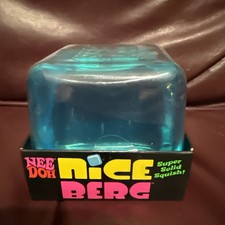 NeeDoh Nice Berg Blue XL Giant Nee Doh Niceberg Solid Squish Cube Block - NEW