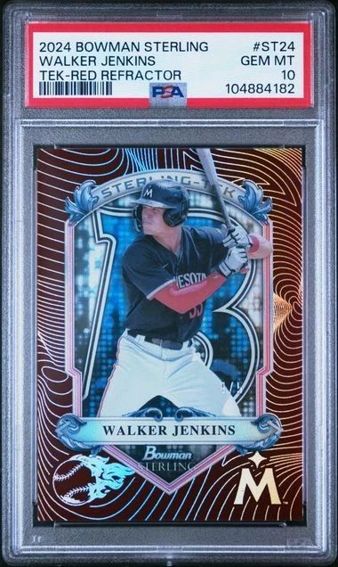2024 Bowman Sterling Walker Jenkins STERLING Tek RED /5 Twins PSA 10 POP 1