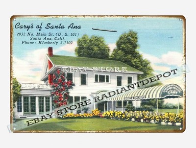 tin sign 1930s-40s Cary's of Santa Ana Santa Ana California prints