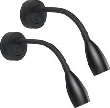 12V LED Dimmable Reading Light 2 Pack, RV Bedside Reading Lamp with USB Charger