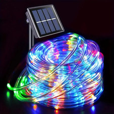Outdoor Solar Tube Rope Led Light Garden Christmas Decoration Fairy String Light