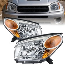 Headlight Assemblies Pair For 2004-2005 Toyota Rav4 Headlamps Left Right Side