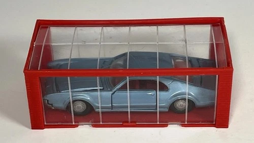 Vintage Mini Dinky #22 Blue Oldsmobile Toronado In Garage Box