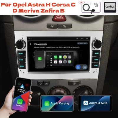 Apple Carplay Autoradio GPS Für Opel Astra H Corsa C D Vectra C Meriva Zafira - Bild 1 von 4