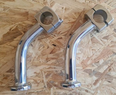 Harley, Pullback Riser, gekröpfte Lenkerhalter, in  Chrom, TÜV. schöner Sockel.