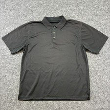PGA Tour Mens Golf Polo Shirt Size XL Black Pullover Casual Short Sleeve