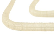 Clear Vinyl Phono Record Beads 10mm Disk 36 Inch Strand
