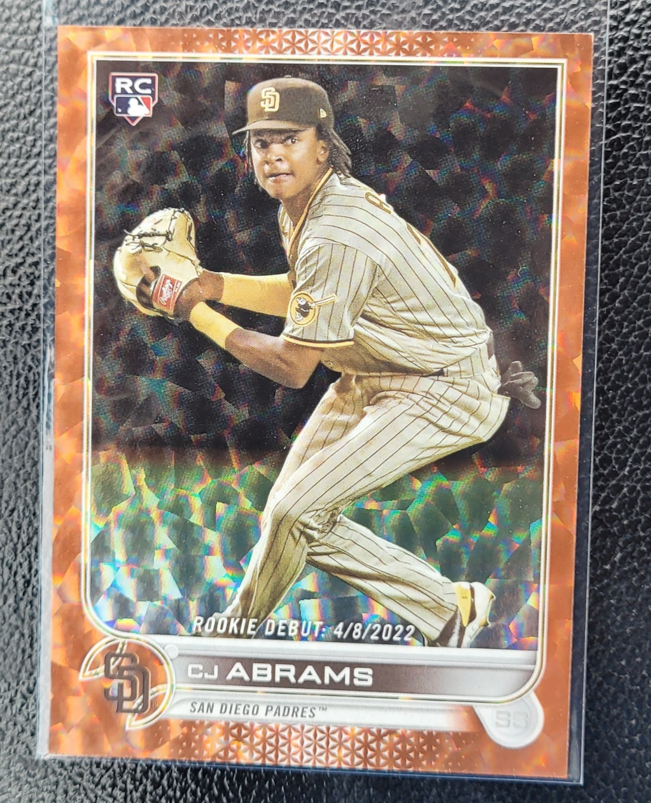 2022 Topps Update Orange Foil #US327 CJ Abrams RC Debut (Padres) /299