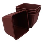  5 Pcs Railing Planter Box Large Plastic Pots for Plants Outdoor Cactus