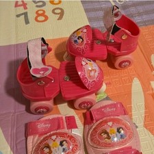 Disney Princess Adjustable Pink Kids Roller Skates Fits Various Ages