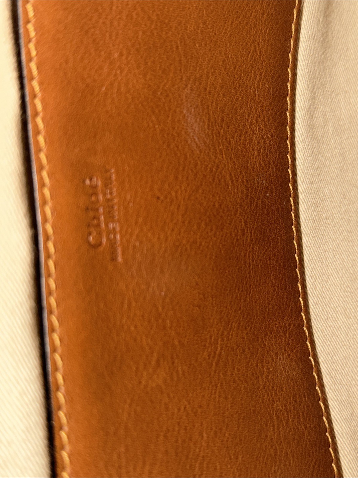 Chloe Leather Lexa Medium Shoulder Bag Brown Authentic — image 14
