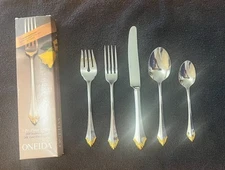 5-piece Place Setting Golden Kenwood By Oneida (4 Sets Available) FAST SHIPPING!