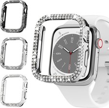 3 Pack Bling Case for Apple Watch Series 10 11 46mm Double Diamonds Rhinestone